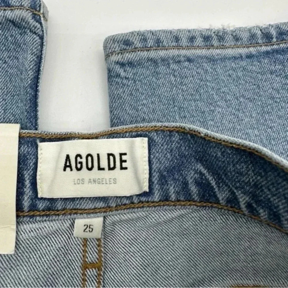 AGOLDE Riley High Rise Organic Cotton Jeans Size 25 B478 - Picture 3 of 7